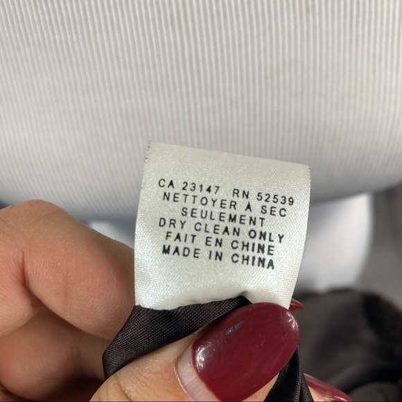 TALBOTS Petites faux shearling brown curly lamb long sleeve jacket - Picture 11 of 11